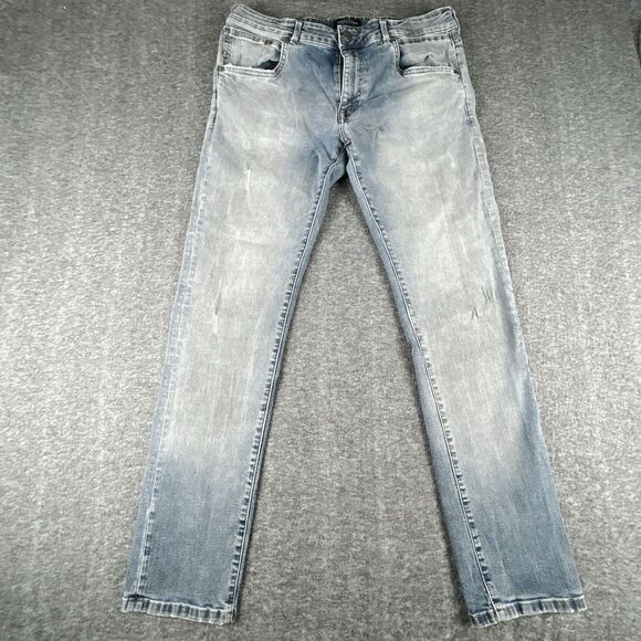 JACK & JONES Other - Jack & Jones Tim Jeans Mens 32x32 Slim Straight Dirty Fit Distressed Denim